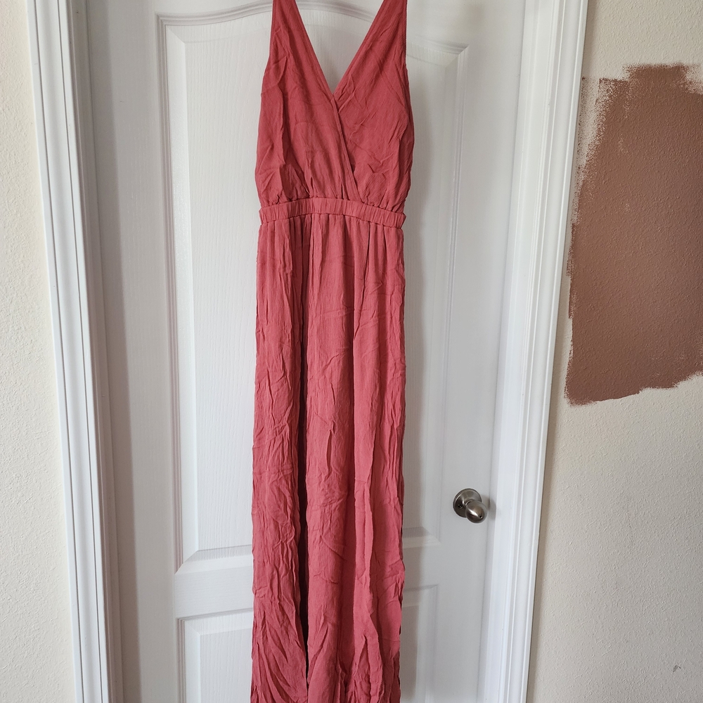 Lulu's Coral Sleeveless Dress